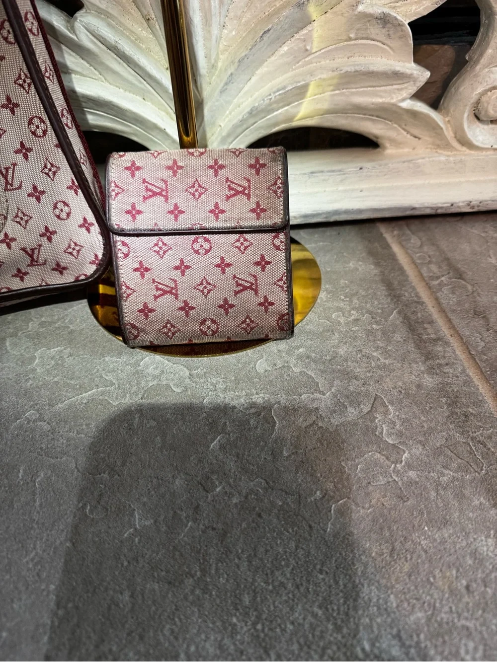 Louis Vuitton Pink Monogram Canvas Bifold Wallet with COA